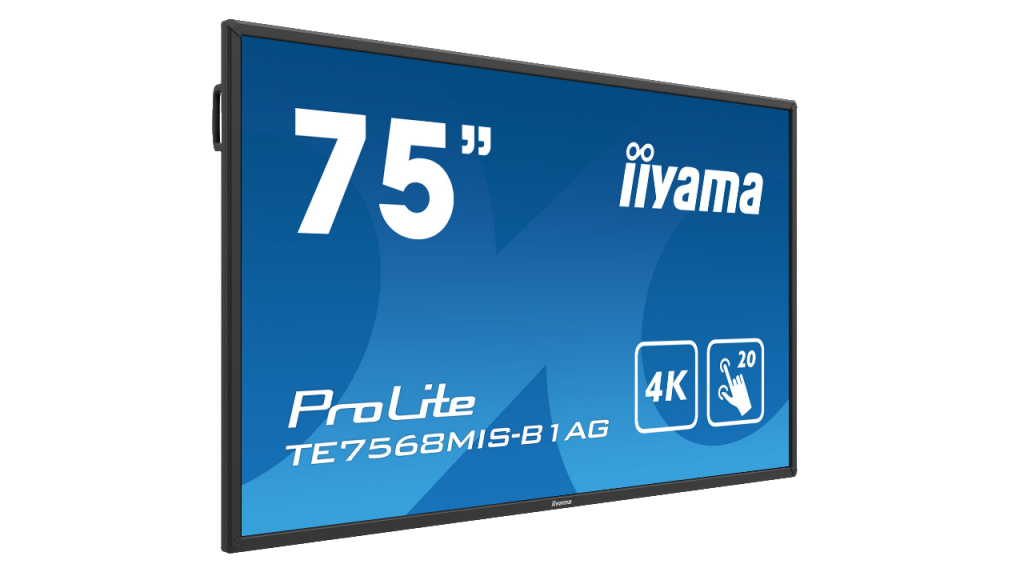 Prolite TE7568MIS-B1AG Touchmonitor schräg Das Touch Display iiyama ProLite 75“