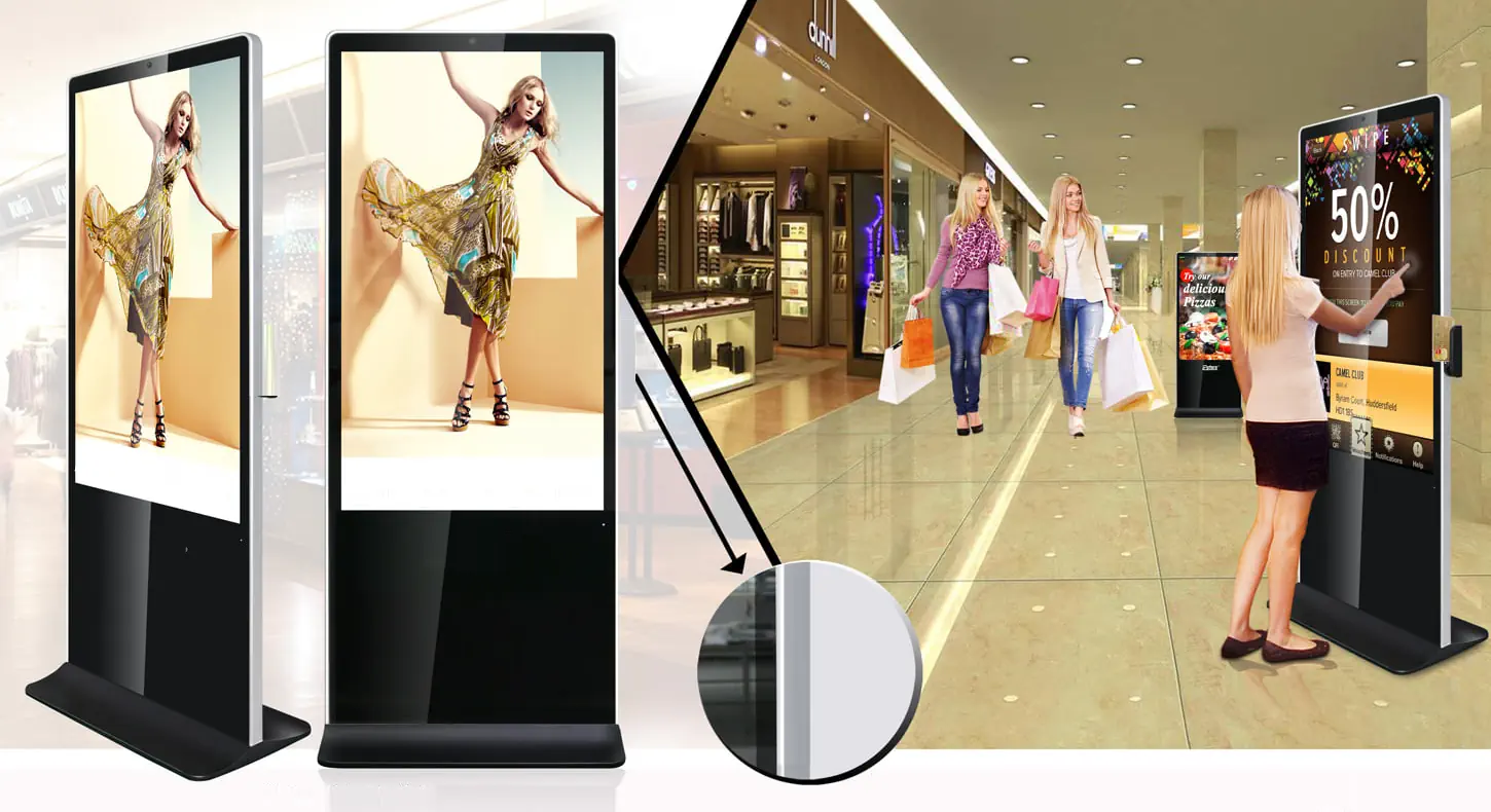 55" FHD Touchscreen, Single-Sided, Black