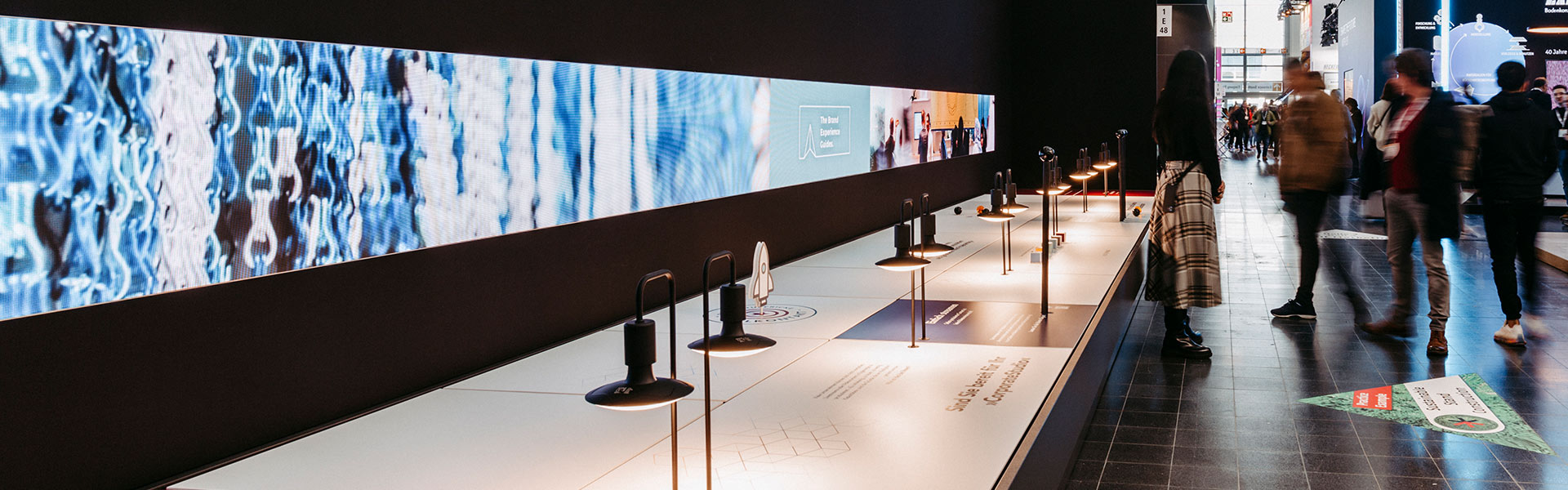 Agentur Fricke mit beMatrix und Ledskin Messestand auf der EuroShop