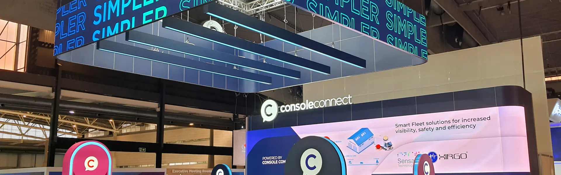 consoleconnect mwc at the world mobile congress bematrix from the ceiling