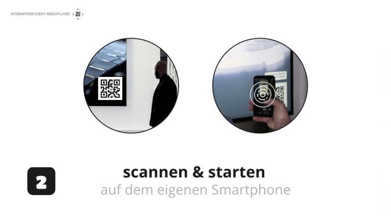 Interaktiver Event Mediaplayer scannen und starten