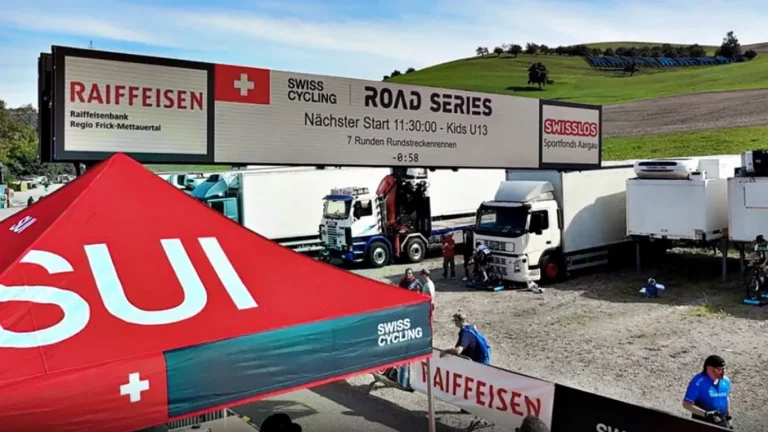 Mobiles LED-Zielbogensystem für Sportevents