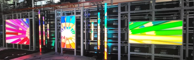 LED modules in the Octawall Pro system frame